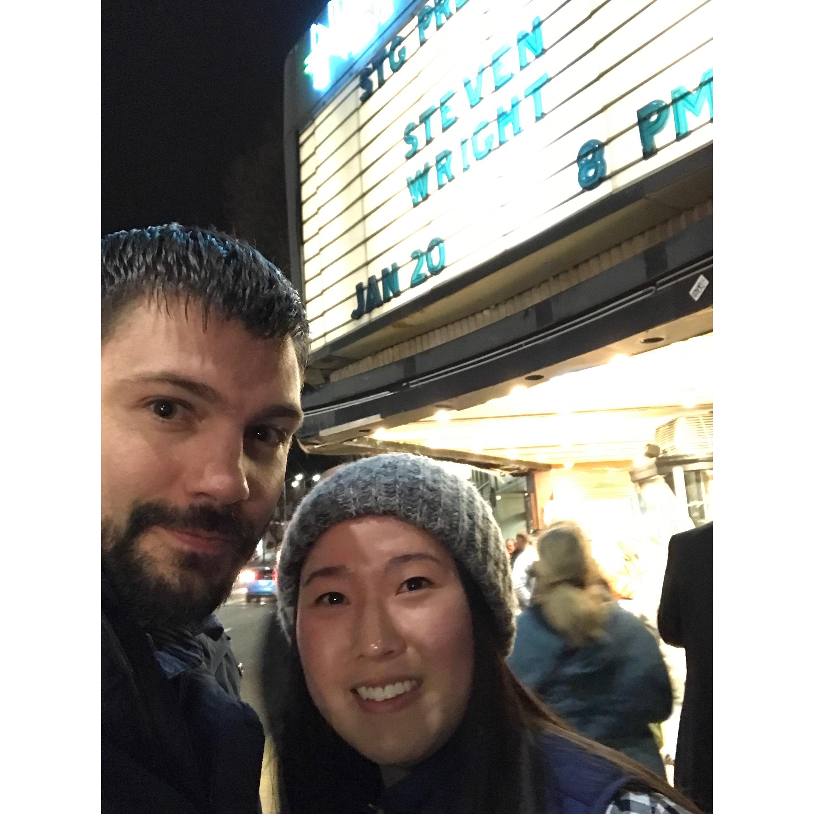 Excited to see one of Rusty's favorite comedians at the Neptune.