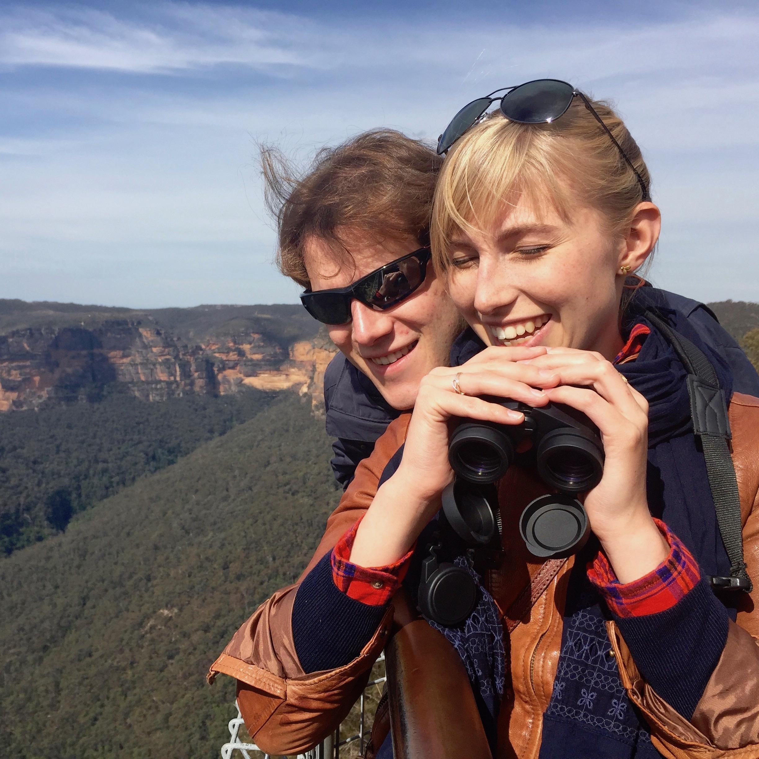 Looking into the distance in the Blue Mountains in Australia