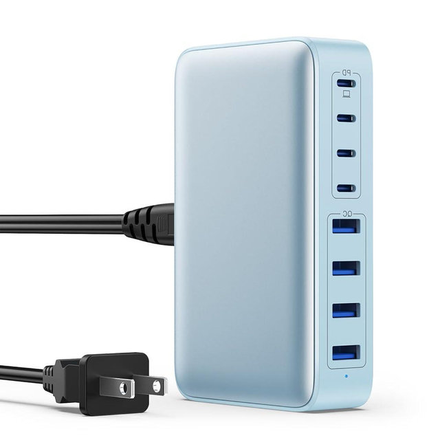 USB C Charger 200W USB C Charger Block,Upgraded GaN III 8-Port Fast Charging Station Hub,PD 65W Laptop Charging Adapter Compatible with MacBook Pro/Air,DELL,Steam Deck,iPhone 16/15/14,Galaxy S23/22