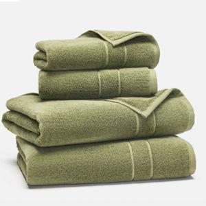 Super-Plush Turkish Cotton Bath Towel Bundle (color fresh moss)