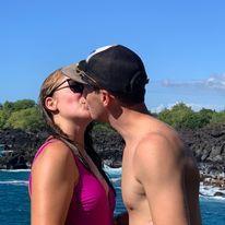 End of the World, Kona, Hawaii. We jumped off a 30 ft cliff together!