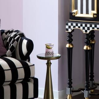 Violet Check Tumbler Glass, Set of 2