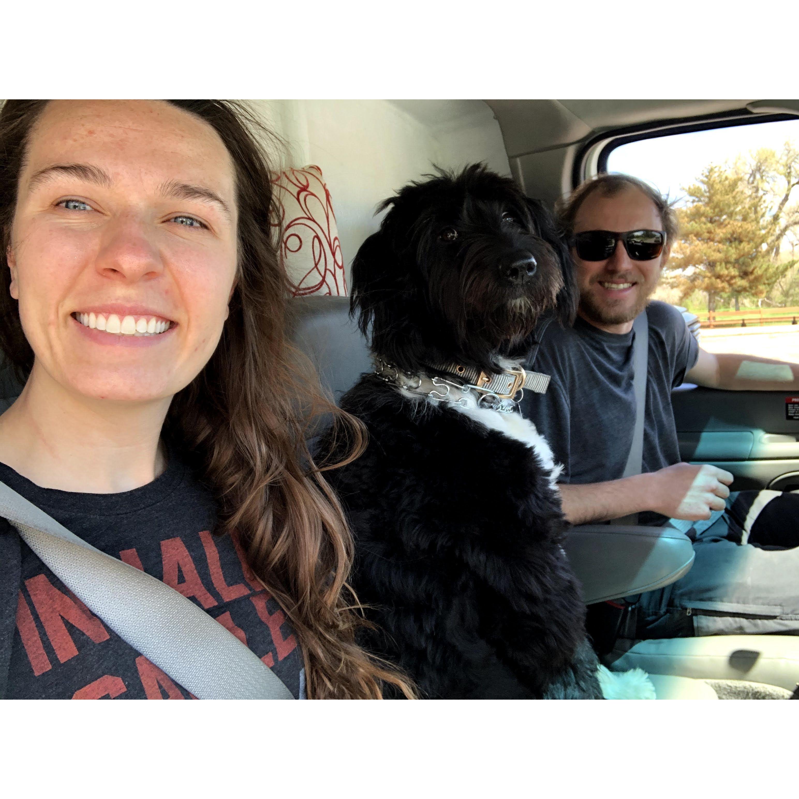 The Alexs packed up a not so small truck and made their way across western Kansas with Stella riding shotgun when Galex moved to KC