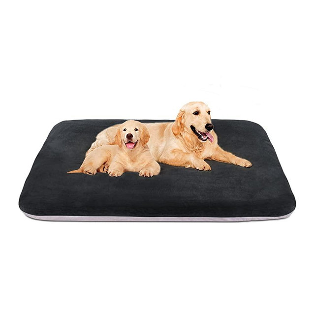 Magic Dog Super Soft Extra Large Dog Bed Orthopedic Pet Beds 47 Inches Jumbo Washable Anti Slip Bottom Dog Sleeping Mattress with Removable Cover, Dark Grey XL