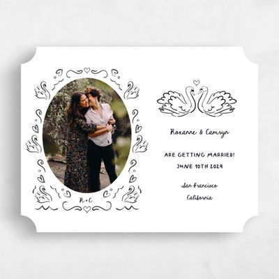 White Ticket Wedding Save the Date - Somero Photo