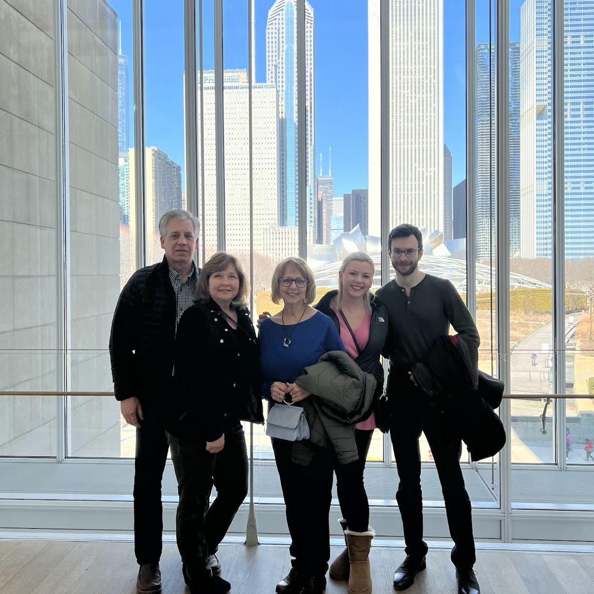 With our parents at the Art Institute of Chicago