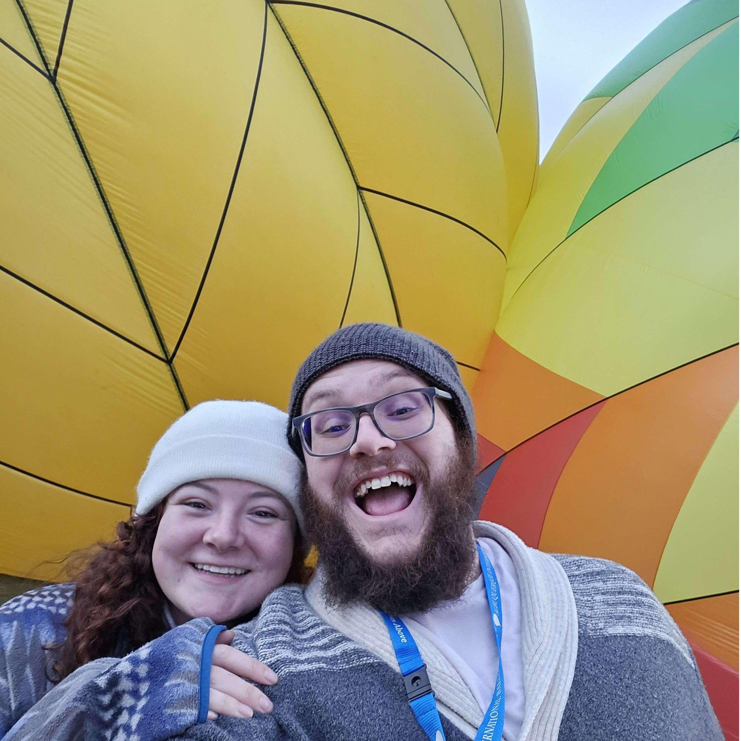 One of our best pictures together! Balloon Fiesta looks good on everyone.