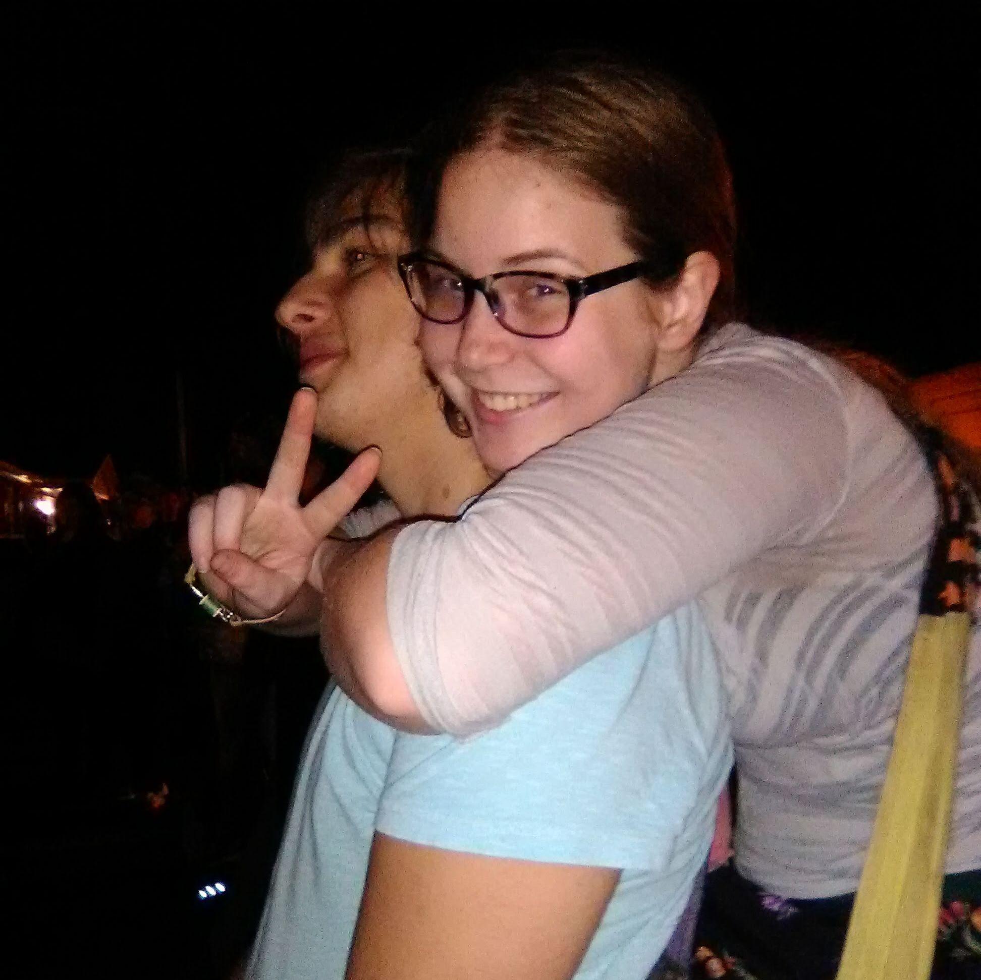 This is a photo of us back in 2019. We had just started dating and we loved going to bonfires together.