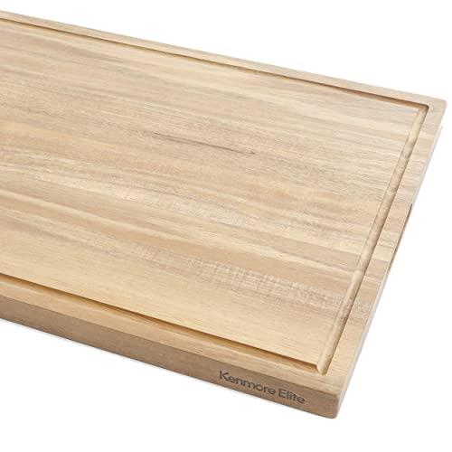 Kenmore Kenosha Wood Cutting Board, 24x16, Acacia