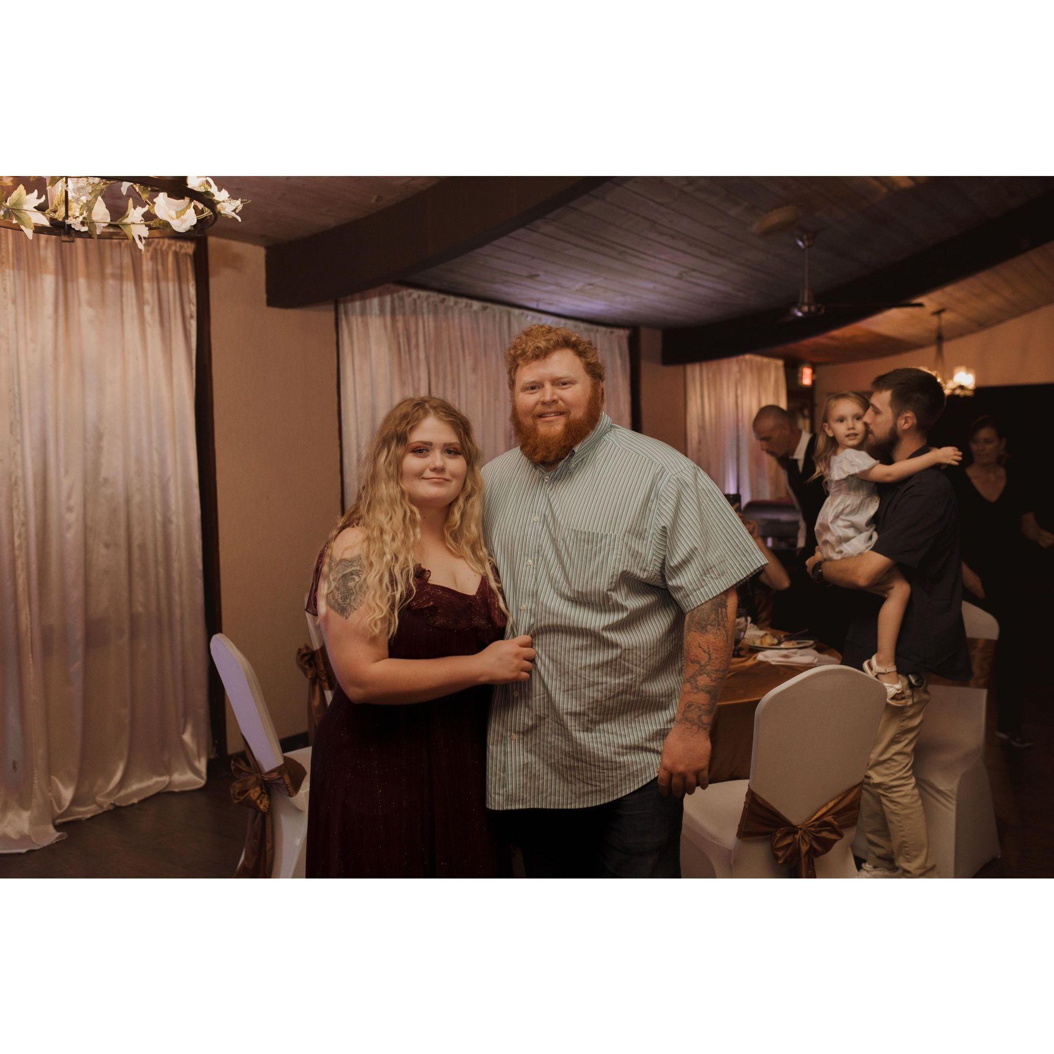 Our first Wedding picture at someone's wedding!