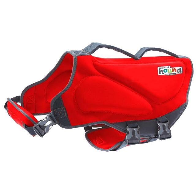 Outward Hound Dawson Swim Dog Life Jacket, High-Performance Neoprene Dog Life Vest for Swimming, Boating, and Water Safety, XL, Red