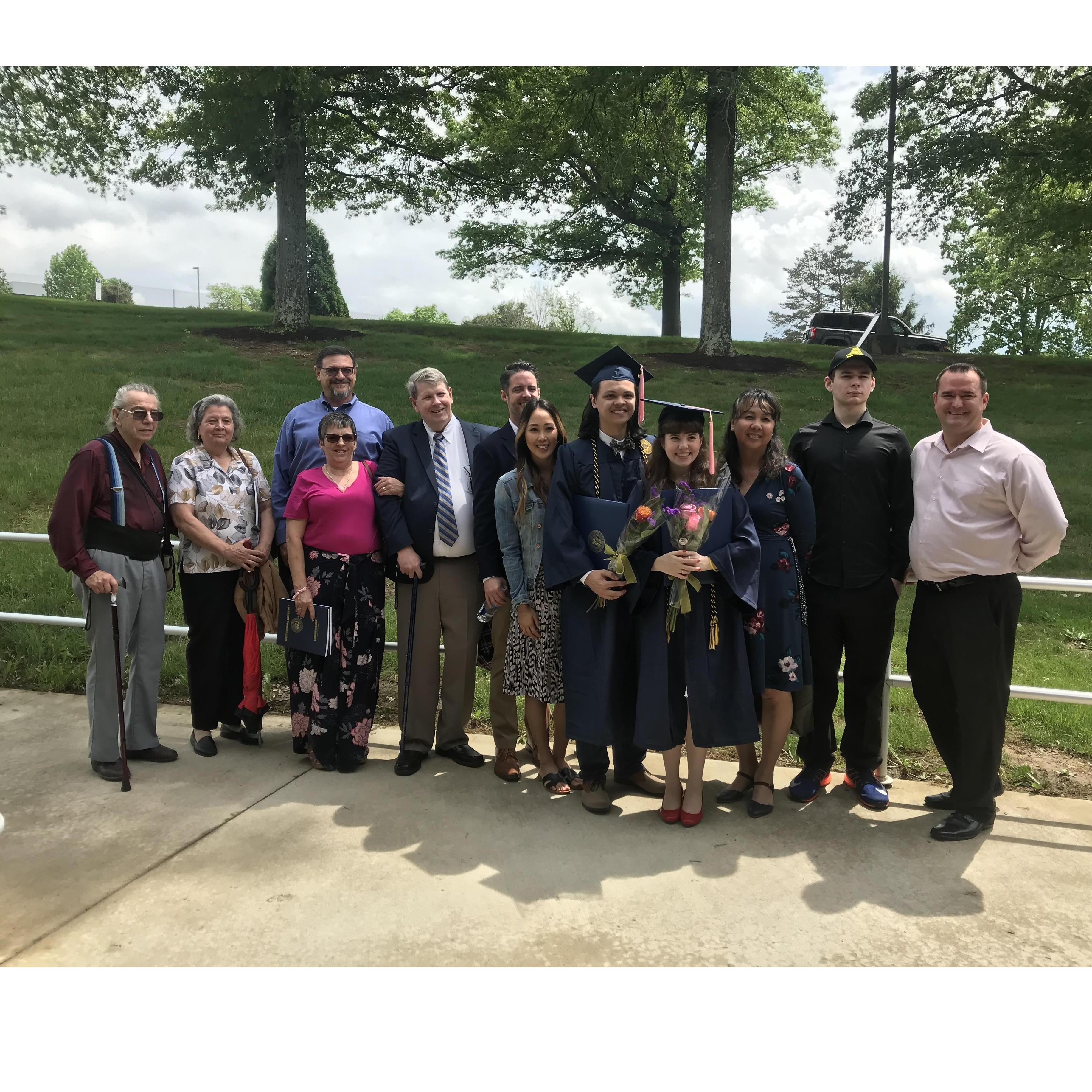 With Wes's family at our graduation!