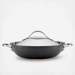 Nouvelle Copper Hard Anodized Covered Wok