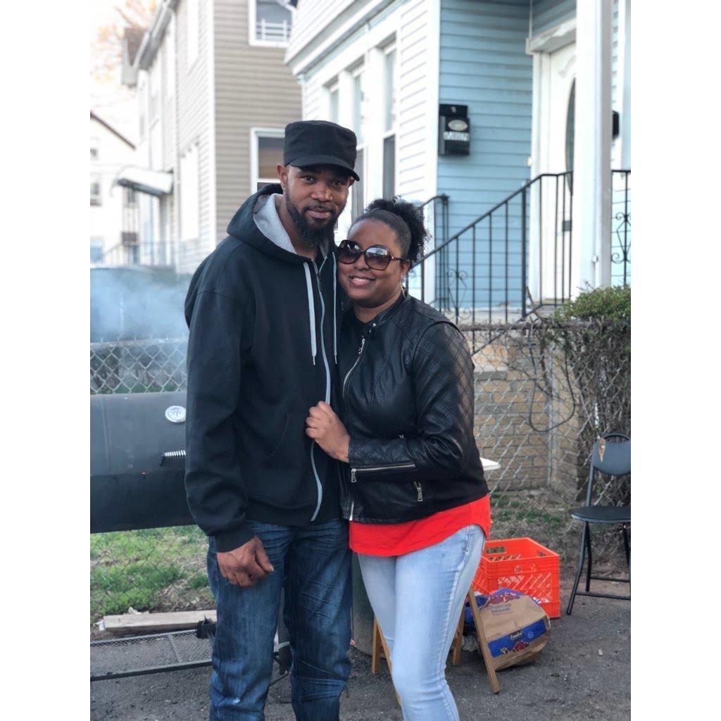 March 2018 - BBQ at Snap's house. Mike did his thing on the grill as always!! My disc popped out in my back earlier that day which is why I'm leaning the way I am. I was hurt for a whole month! Mike washed clothes, cooked dinner, cleaned the apt, and even helped me walk up and down the stairs while I was down.