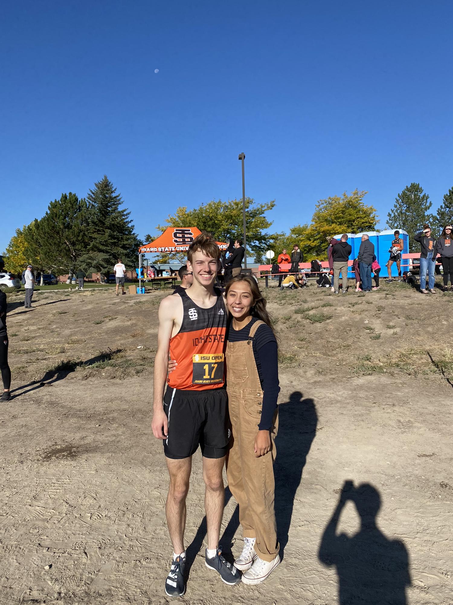 Got to see one of Sams college races. Proud Fiancée moment