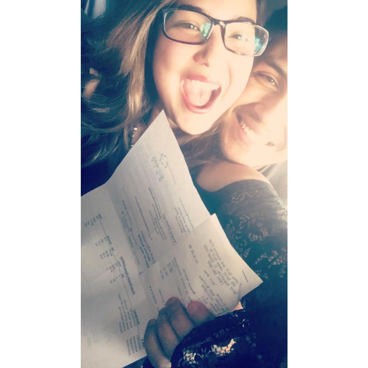 Super excited after signing the contract for our wedding venue