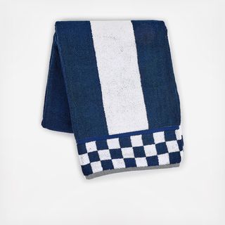 Navy Stripe Cotton Bath Towel