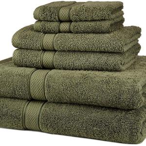 Pinzon Blended Egyptian Cotton 6-Piece Towel Set, Moss
