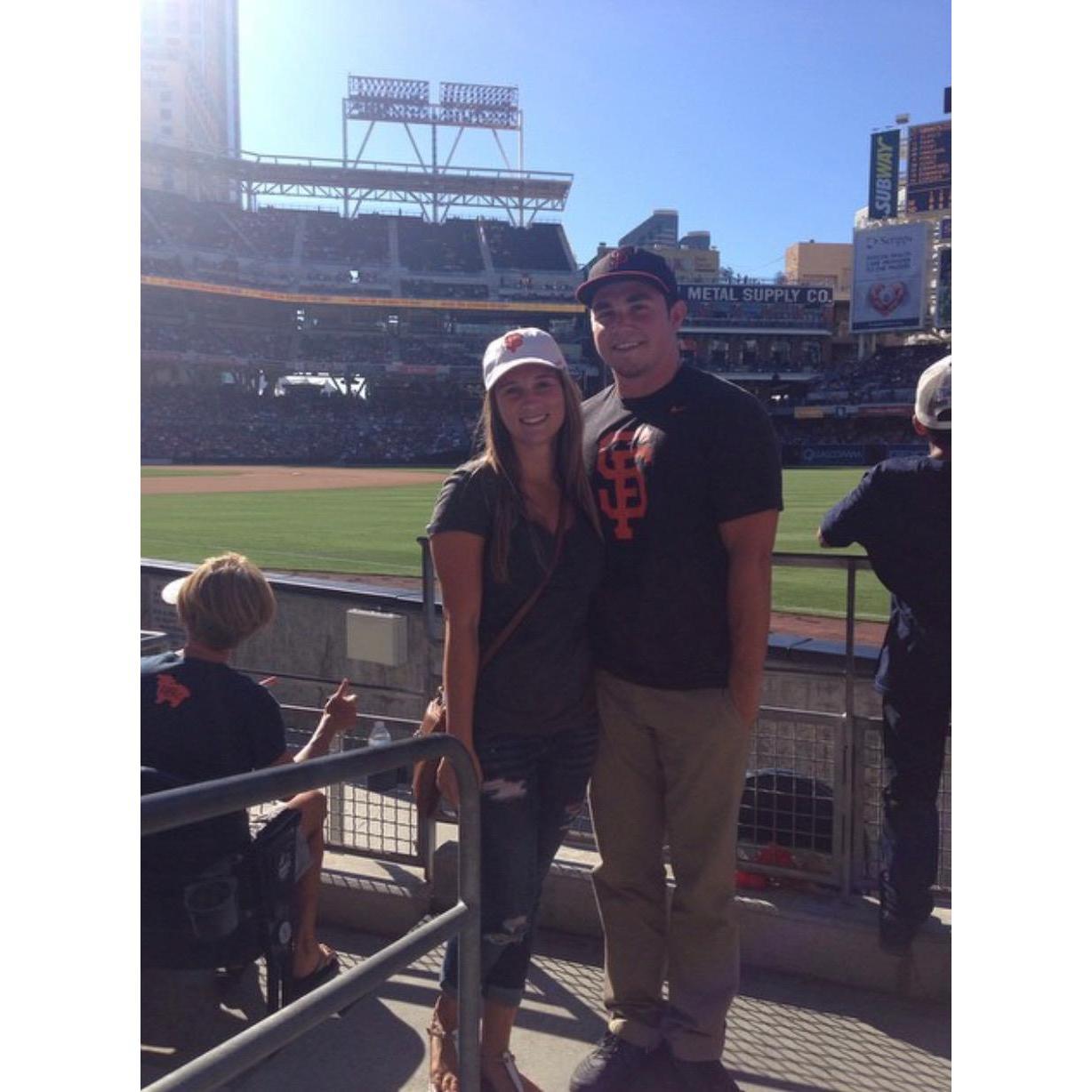 Our first date in 2014 at a Giants game
