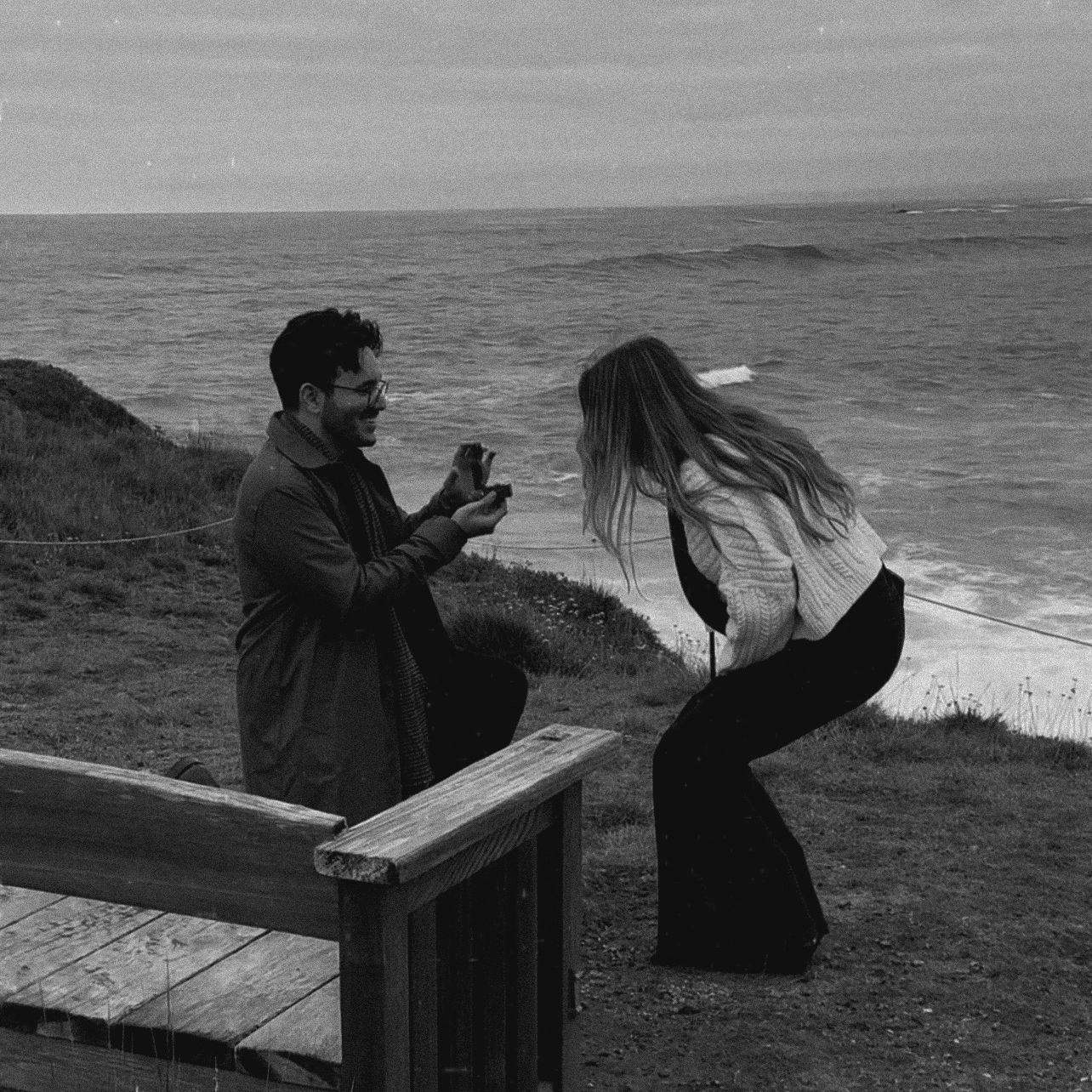 The moment Christa saw the ring, and screamed "ARE YOU SERIOUS?"