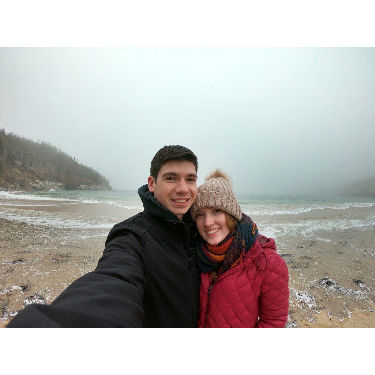 March 2020: Spring break in Acadia where we learned we won't be going back to school because of COVID.