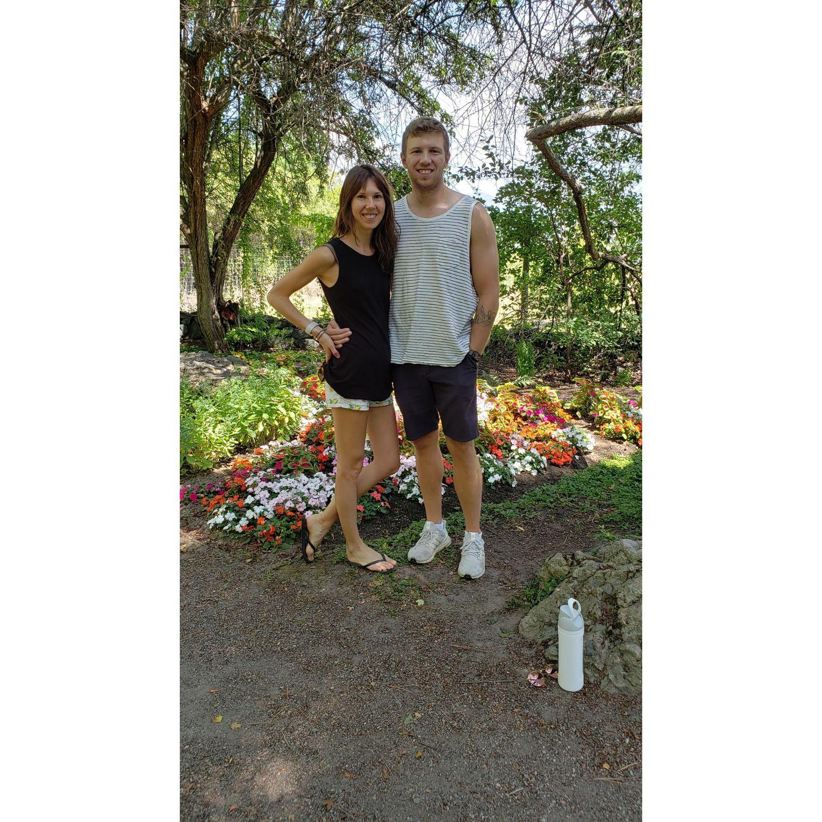 At a flower garden in Summerland 