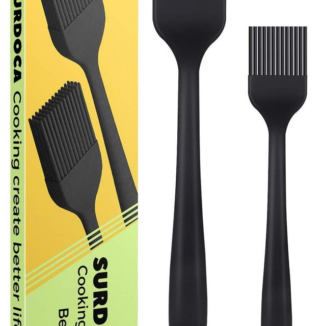 Culinary Couture Brown Silicone Cooking Utensils Set - Sturdy Steel Inner Core - Spatula Mixing & Slotted Spoon Ladle Pasta Server Drainer - Heat