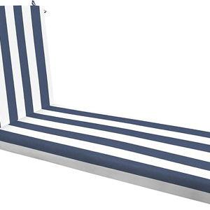 Honeycomb Outdoor Heritage Chaise, 23 x 75, Cabana Stripe Blue & White Chair Cushion for Patio Furniture