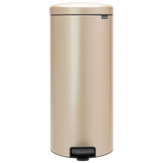 Brabantia NewIcon Step On Trash Can, 8 Gallon, Champagne