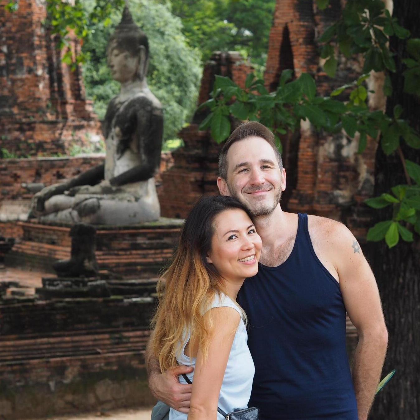 His first time in Ayuthaya, Thailand.