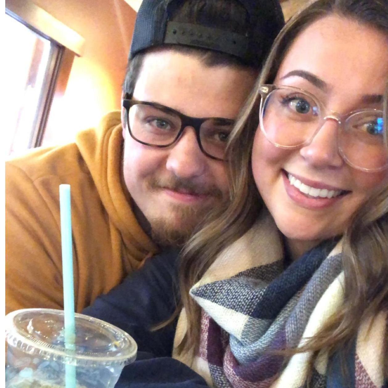 One of our many Caribou Coffee dates