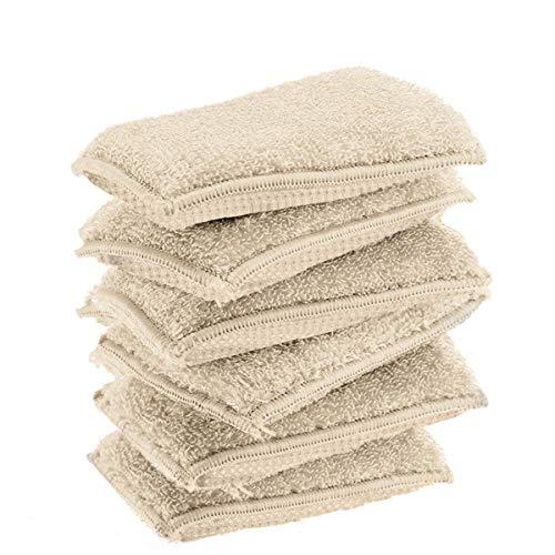 Clean Leader Bamboo Kitchen Sponges Dish Sponges Natural Cleaning Sponges Pack Of 6