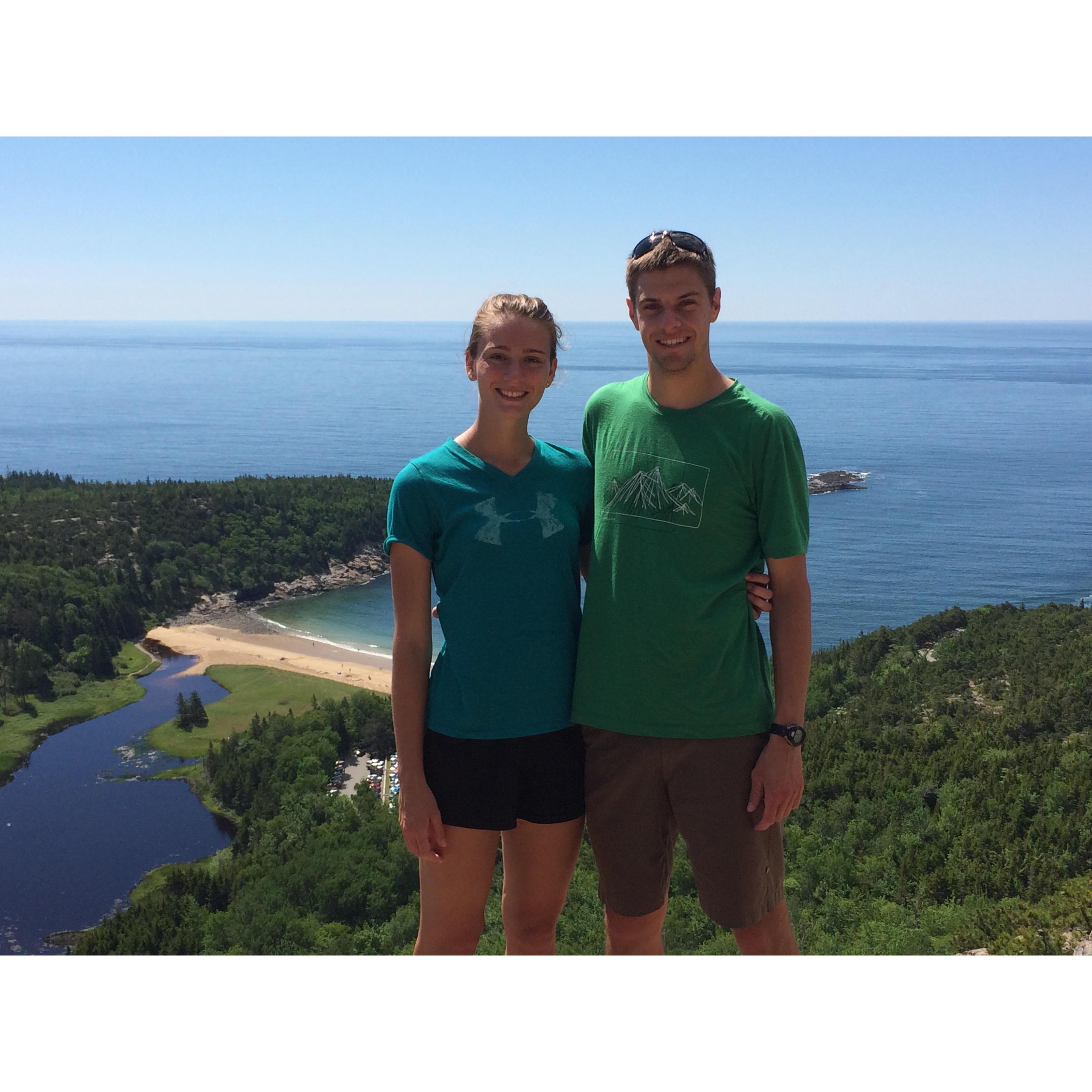 On top of Beehive Mountain, Acadia National Park