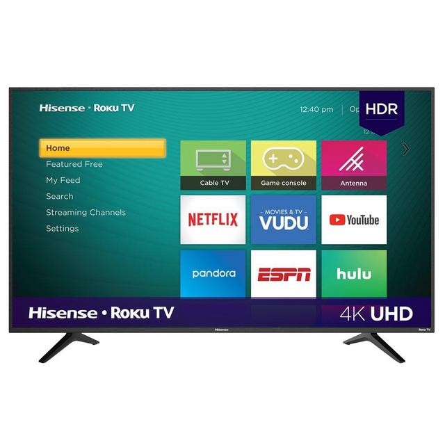 Hisense 58" Class 4K UHD LED Roku Smart TV HDR 58R6E