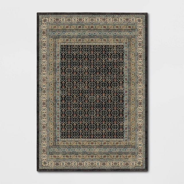 7'x10' Distressed Geometric Tufted Area Rug Gray/Green - Threshold™