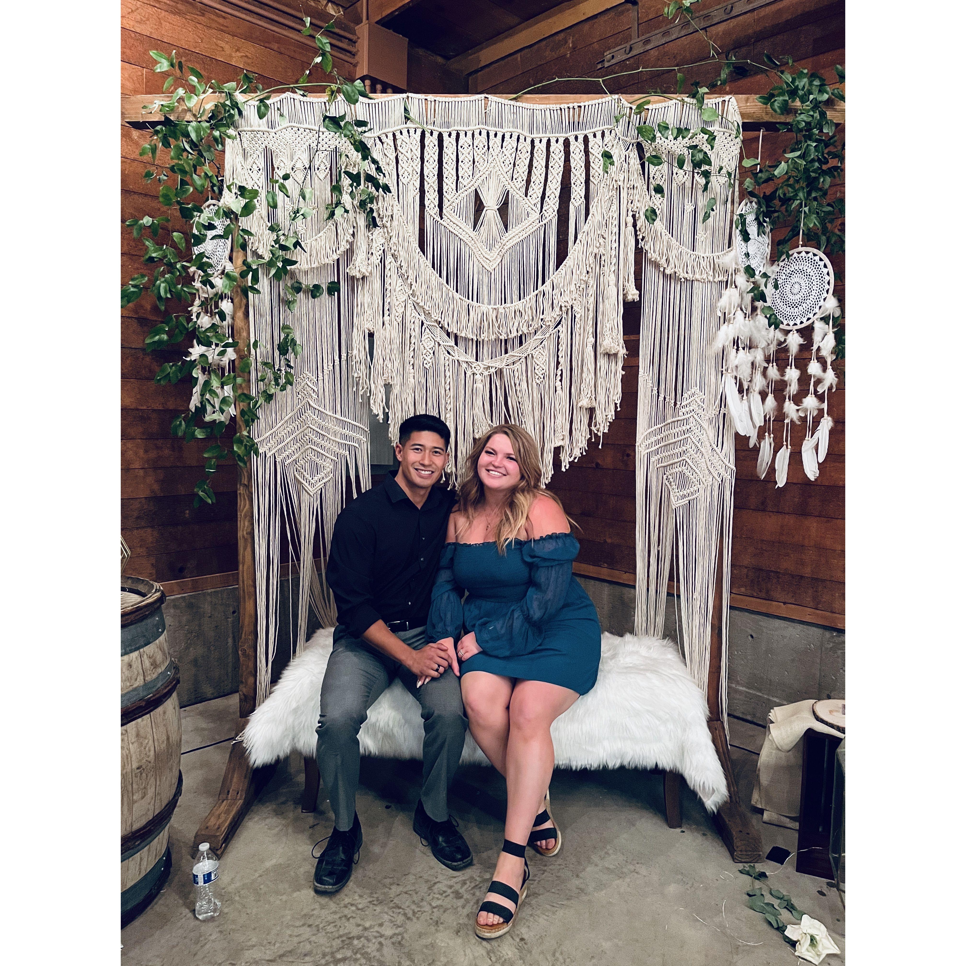Us at the Wiseman wedding on September 25, 2021!