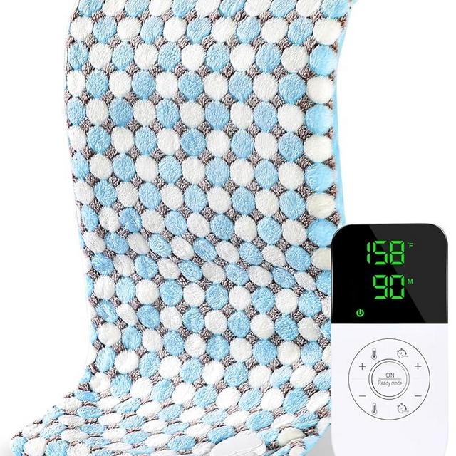 NOWWISH Heating Pad for Back Pain & Cramps Relief, XL Extra Large Moist Heat Electric Heating Pads with Auto Shut Off, Gifts for Women, 12 "x 24", Blue