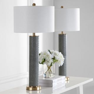 Ollie Faux Alligator Table Lamp, Set of 2