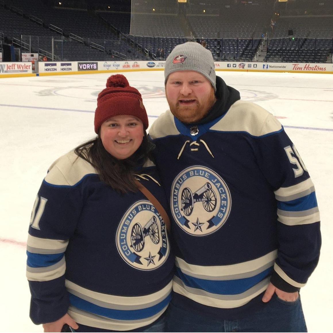 One of our first dates was to get our custom jerseys made. Hockey is definitely a major part of the Hubermann house.