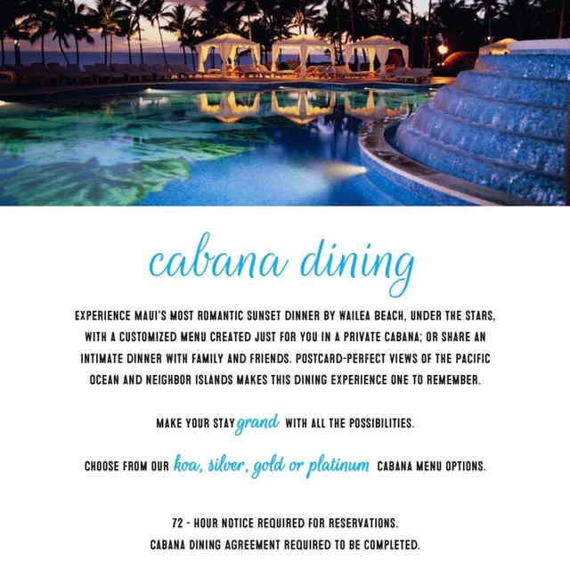 Cabana Dining Honeymoon