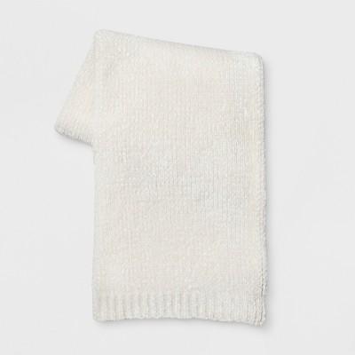 Shine Chenille Throw Blanket Cream - Project 62™