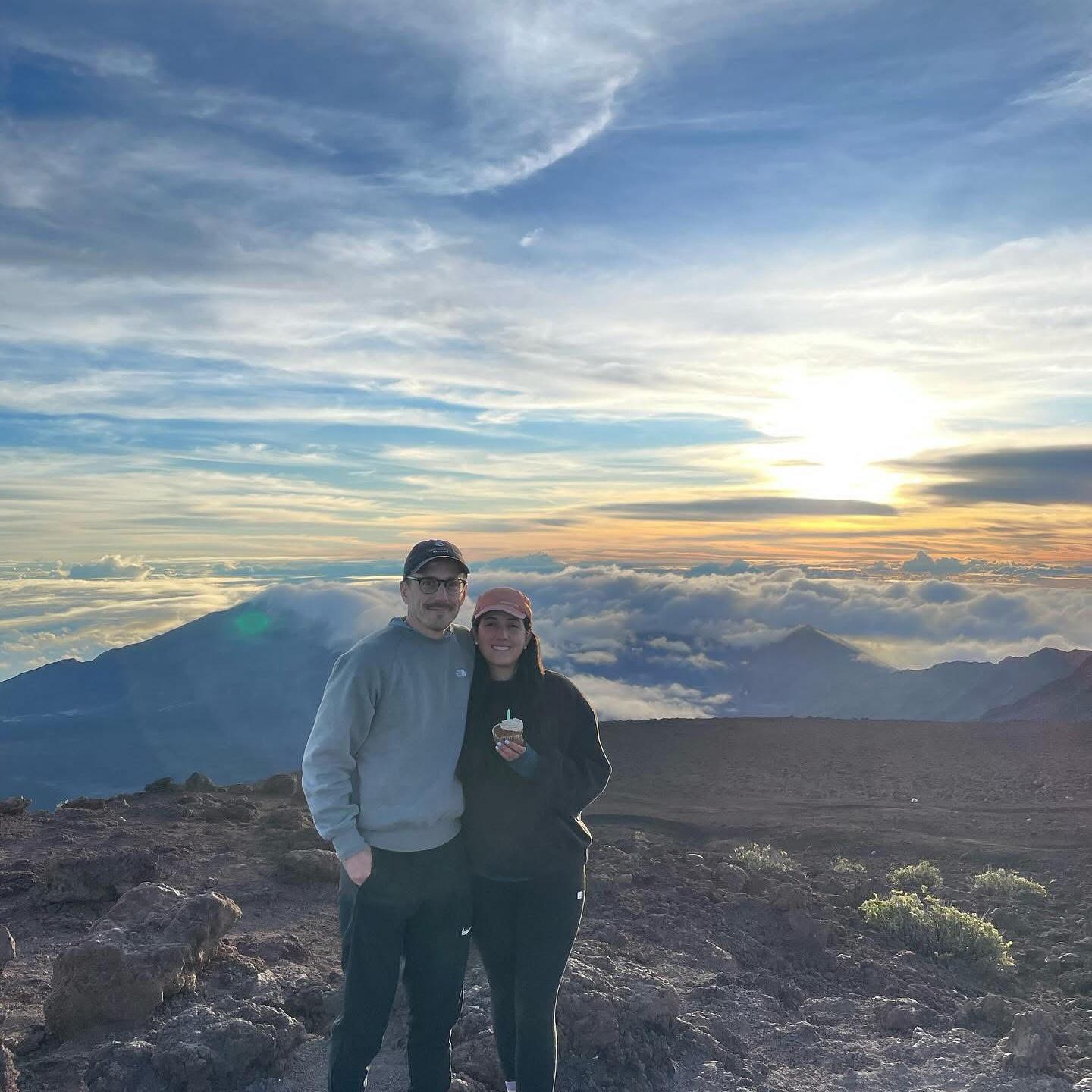 Watching the sunrise in Halakeala National Park (Maui) for Isa's birthday. (2024)