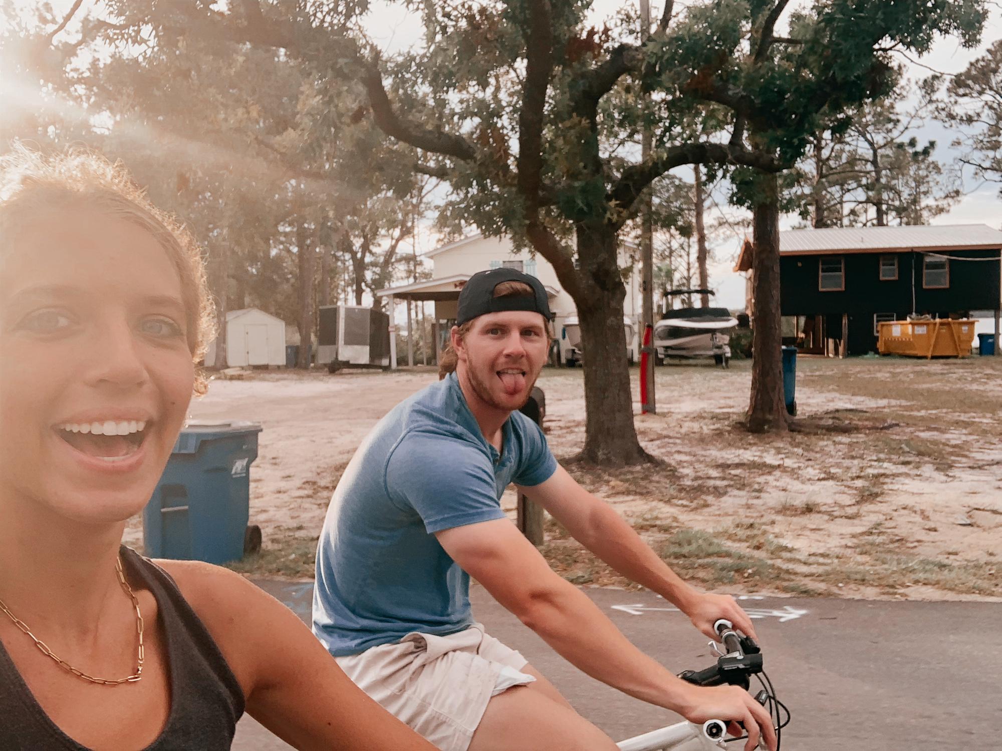 Bike ride looking at dream homes