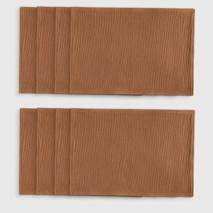 Organic Cotton Gauze Placemats (Set of 8) - Terracotta