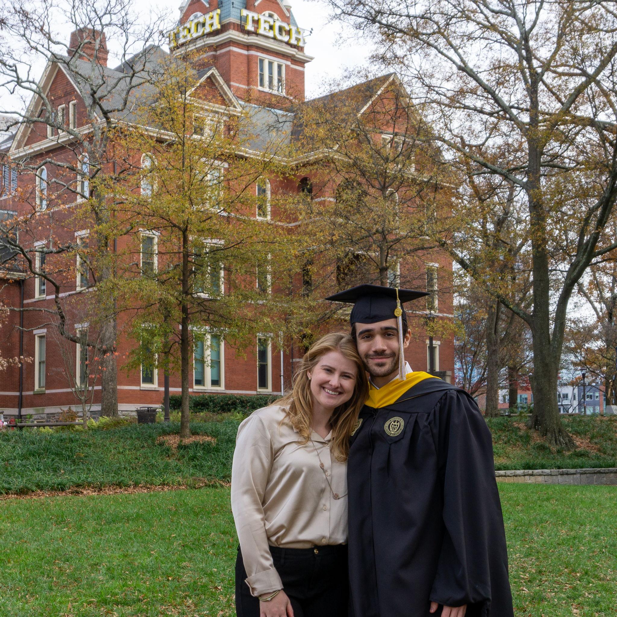 Nino's Masters graduation at Georgia Tech, 2024