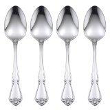 Oneida True Rose Everyday Flatware Teaspoons, Set of 4