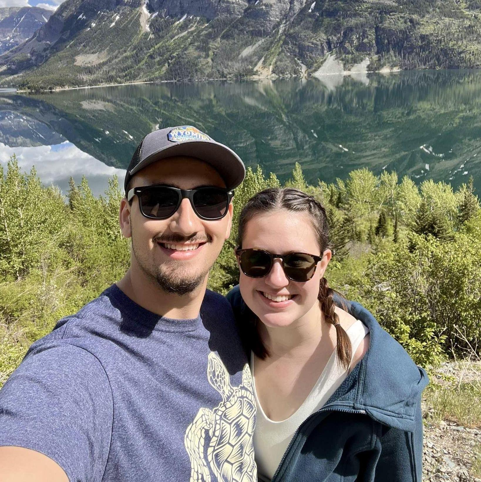 Our first road trip together, 4 weeks after we started dating. In Glacier National Park.