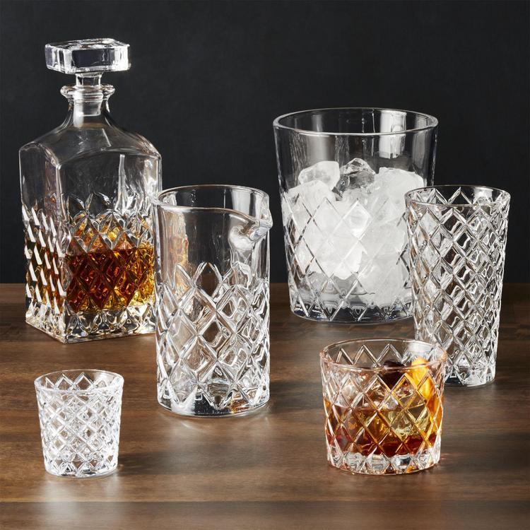 Hatch Faceted Tall Cocktail Glass + Reviews, Crate & Barrel