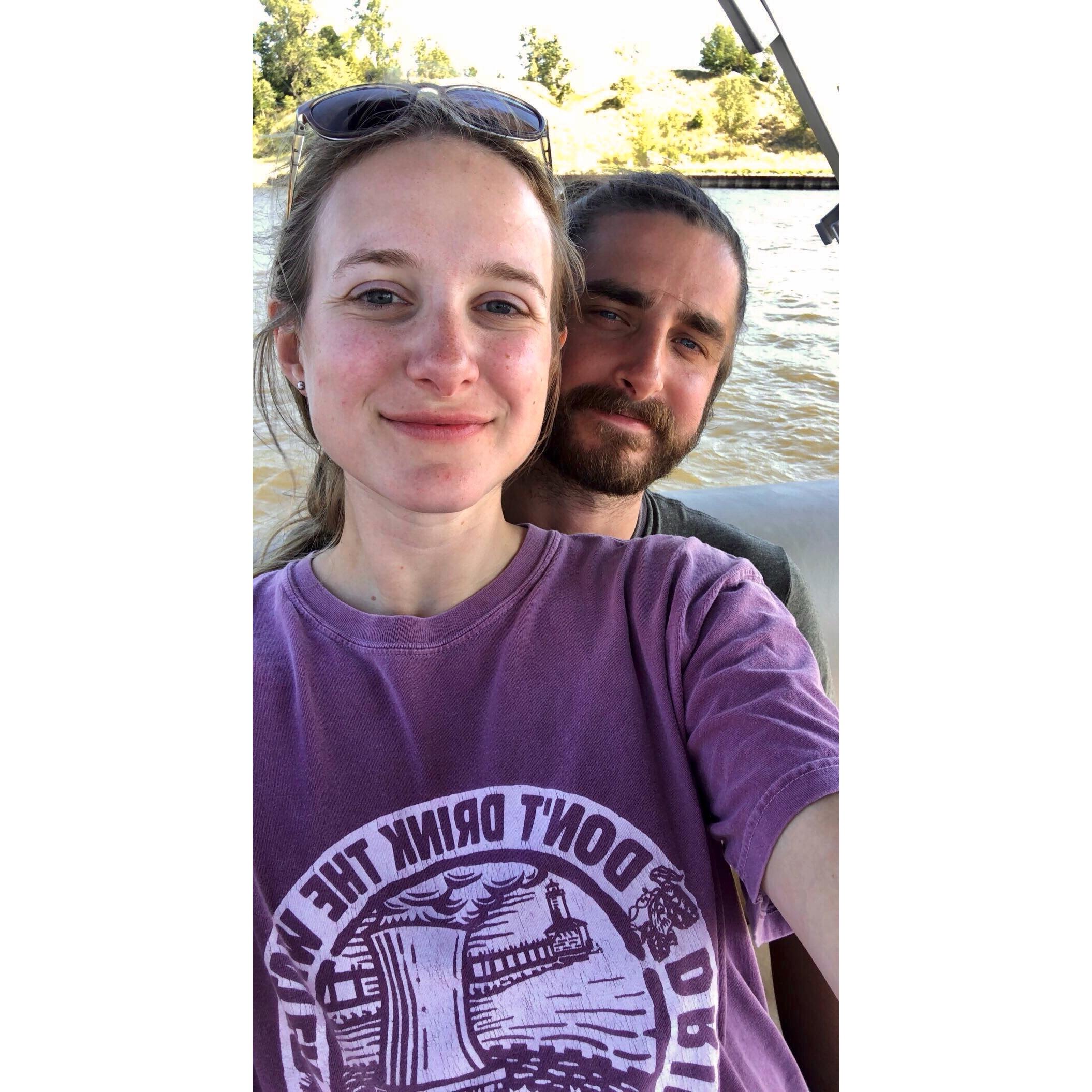 I love boats. Daniel doesn't love boats. Daniel puts up with my love of boats.