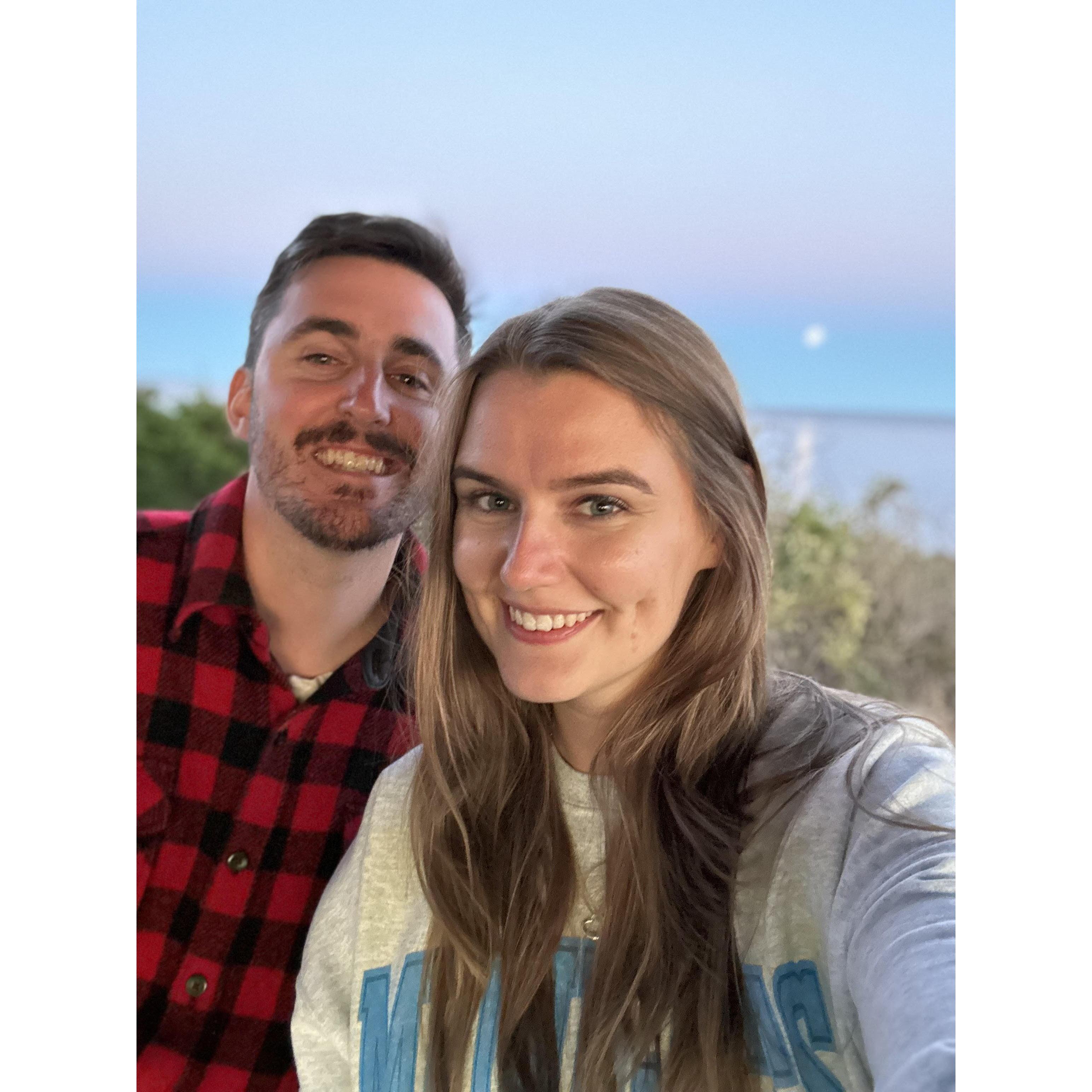 Baker's Island at sunset - just before we got engaged!